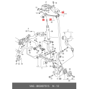 Сайлентблок переднего рычага VAG, арт. 8K0407515