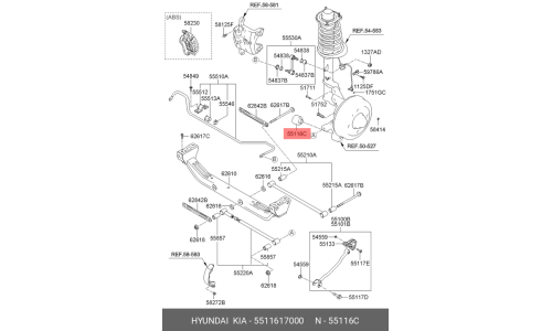 Сайлентблок заднего рычага Hyundai/Kia, арт. 55116-17000