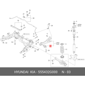 Сайлентблок заднего рычага Hyundai/Kia, арт. 55543-2G000
