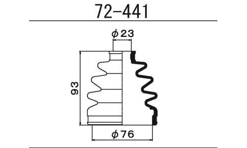 Пыльник ШРУСа Maruichi, наружный, арт. 72-441