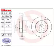 Диск тормозной Brembo, задний, правый/левый, 1 шт, арт. 08.9461.20