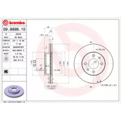 Диск тормозной Standard | перед Brembo, арт. 09.9998.10