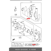 Комплект монтажный дисковых тормозных колодок Mazda, арт. B2YD-33-29Z