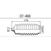Пыльник рулевой рейки Maruichi, арт. 07-486