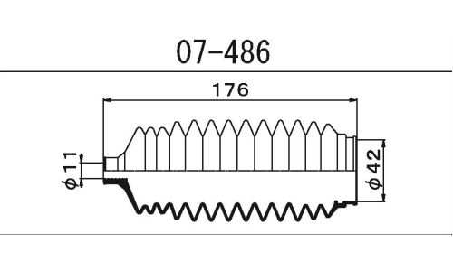 Пыльник рулевой рейки Maruichi, арт. 07-486