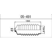 Пыльник рулевой рейки Maruichi, арт. 05-491