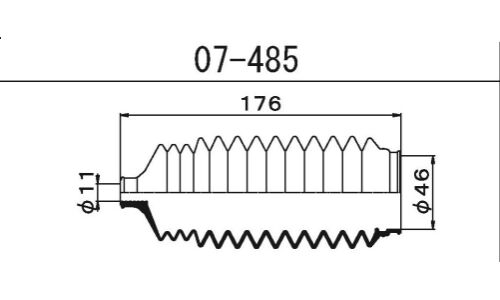 Пыльник рулевой рейки Maruichi, арт. 07-485