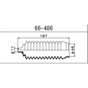 Пыльник рулевой рейки Maruichi, арт. 66-486