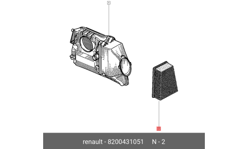 Фильтр воздушный Renault, арт. 8200431051