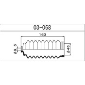 Пыльник рулевой системы Maruichi, арт. 03068