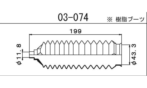 Пыльник рулевой рейки Maruichi, арт. 03-074