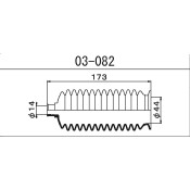 Пыльник рулевой рейки Maruichi, арт. 03-082