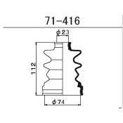 Пыльник привода Maruichi, арт. 71-416
