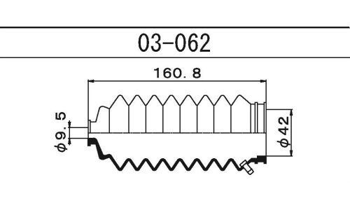 Пыльник рулевой рейки Maruichi, арт. 03-062