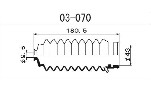 Пыльник рулевой рейки Maruichi, арт. 03-070