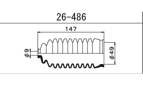 Пыльник рулевой рейки Maruichi, арт. 26-486
