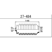 Пыльник рулевой рейки Maruichi, арт. 27-484