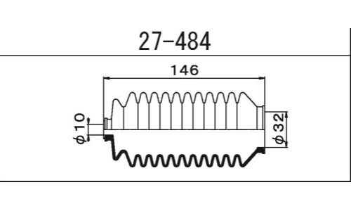 Пыльник рулевой рейки Maruichi, арт. 27-484