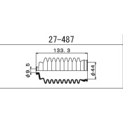 Пыльник рулевой рейки Maruichi, арт. 27-487