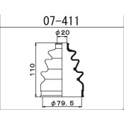 Пыльник ШРУСа Maruichi, наружный, арт. 07-411