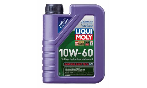 Масло моторное Liqui Moly Synthoil Race Tech GT1 10w60 синтетическое, SN, ACEA A3/B4, универсальное, 1л, арт. 1943