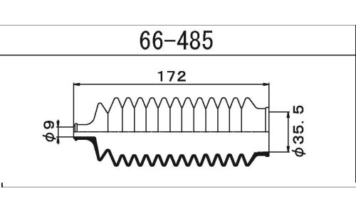 Пыльник рулевой рейки Maruichi, арт. 66-485