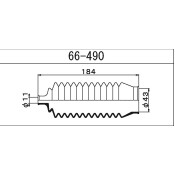 Пыльник рулевой рейки Maruichi, арт. 66-490