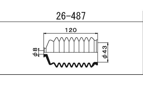 Пыльник рулевой рейки Maruichi, арт. 26487