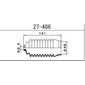 Пыльник рулевой рейки Maruichi, арт. 27-486