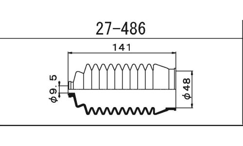 Пыльник рулевой рейки Maruichi, арт. 27-486