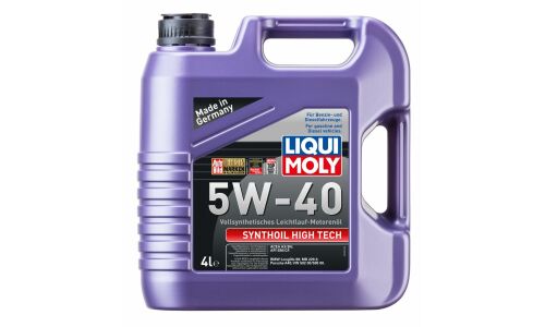 Масло моторное Liqui Moly Synthoil High Tech 5w40 синтетическое, API SN, ACEA A3/B4, для бензинового двигателя, 4л, арт. 1915 (2194)