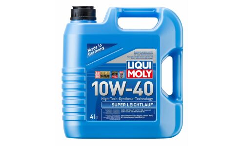 Масло моторное Liqui Moly Super Leichtlauf 10w40 синтетическое, API SN, ACEA A3/B4, универсальное, 4л, арт. 1916/9504