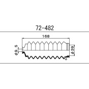 Пыльник рулевой рейки Maruichi, арт. 72-482