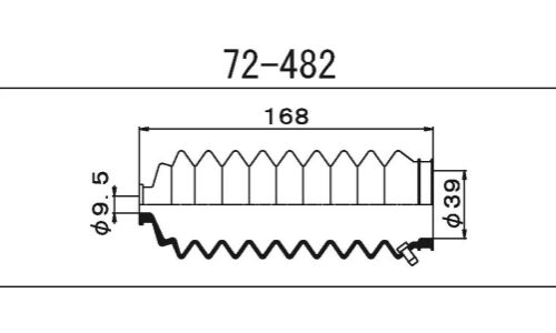 Пыльник рулевой рейки Maruichi, арт. 72-482