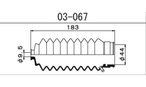 Пыльник рулевой рейки Maruichi, арт. 03-067