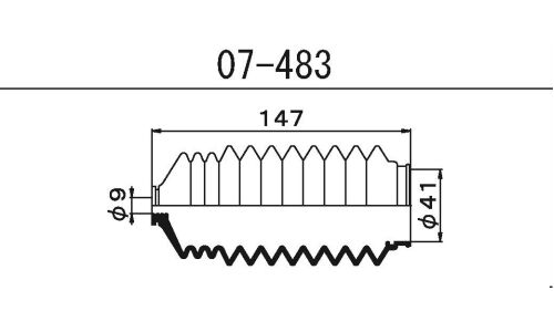Пыльник рулевой рейки Maruichi, арт. 07-483