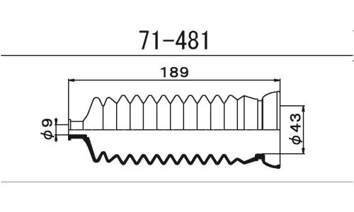 Пыльник рулевой рейки Maruichi, арт. 71481