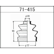 Пыльник ШРУСа Maruichi, наружный, арт. 71-415