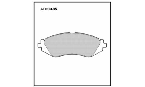 Колодки тормозные дисковые Allied Nippon, передние, комплект на ось (4 шт), арт. ADB0435
