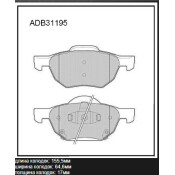 Колодки тормозные дисковые Allied Nippon, передние, комплект на ось (4 шт), арт. ADB31195