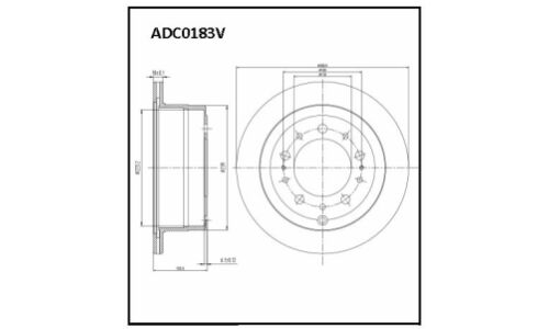 Диск тормозной Allies Nippon, задний, арт. ADC0183V