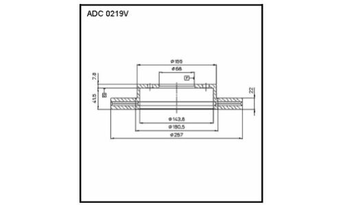 Диск тормозной Allies Nippon, передний, арт. ADC0219V