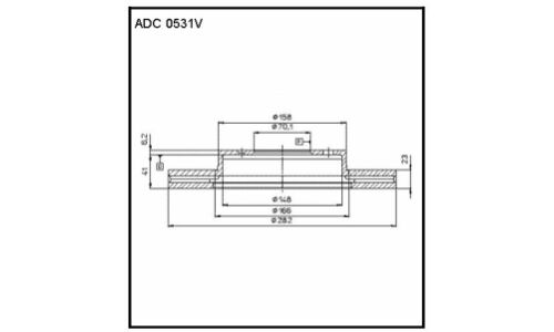 Диск тормозной Allies Nippon, передний, арт. ADC0531V