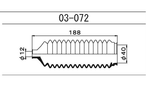 Пыльник рулевой рейки Maruichi, арт. 03-072