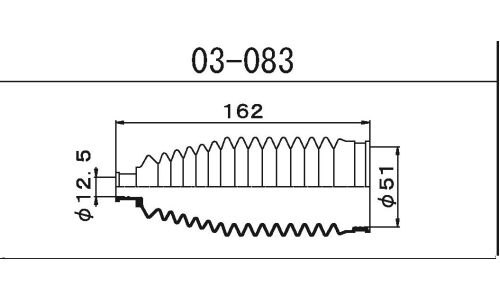 Пыльник рулевой рейки Maruichi, арт. 03-083
