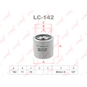 Фильтр масляный LYNXauto, арт. LC-142