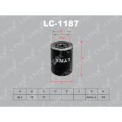 Фильтр масляный LYNXauto, арт. LC-1187