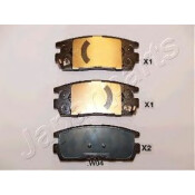 Колодки тормозные дисковые Japan Parts, задние, комплект на ось (4 шт), арт. PP-W04AF