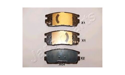 Колодки тормозные дисковые Japan Parts, задние, комплект на ось (4 шт), арт. PP-W04AF