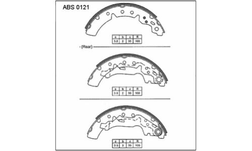Колодки тормозные барабанные Allied Nippon, комплект на ось (4 шт), арт. ABS0121